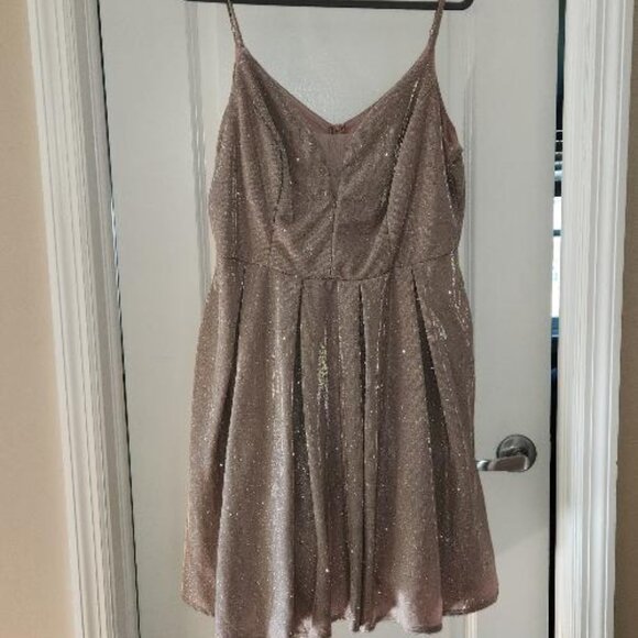 B. Darlin Rose/Pink Shimmer Dress - Picture 1 of 6